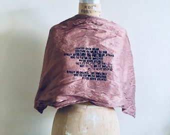 sale Silk Scarf, new, text printing small scarf, washed silk