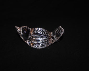 Rare Waterford Crystal Paperweight Bird Figurine