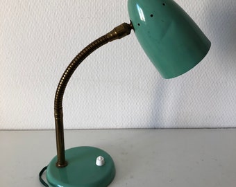Vintage 1960's turquoise 30cm lamp