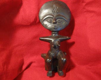 Antique African Fertility Goddess Statue Wooden