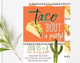 Taco Party | Cinco de Mayo | Fiesta Invitation | Taco Invitation | Fiesta Party | Mexican Fiesta | Mexican Party