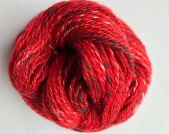 Hand Spun Merino and Bamboo Blend - Red Mix