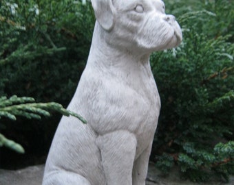 Boxer dog Concrete statues Statues of boxer dogs Boxer dog statue Pet memorial marker Cement boxer figure Cast stone Home and garden