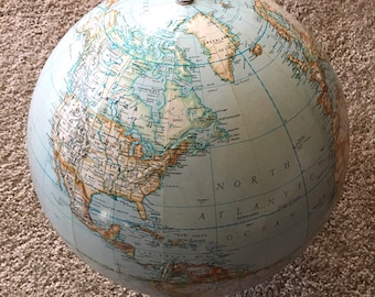 Vintage 12" Rand McNally World Globe