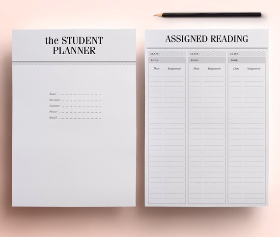 printable student planner