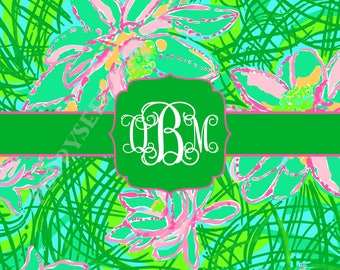 Lilly Pulitzer personalized folded note cards, Lilly Pulitzer stationery, preppy, Thank You Notes