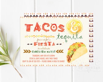Taco Party Invite | Taco Party | Cinco de Mayo | Mexican Fiesta | Fiesta Invites | Fiesta Invitations | Cinco de Mayo Invite