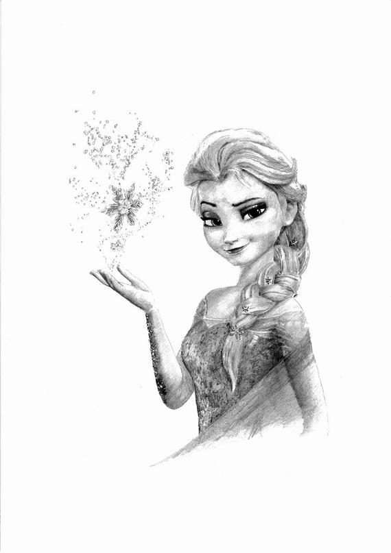 FROZEN ELSA pencil drawing
