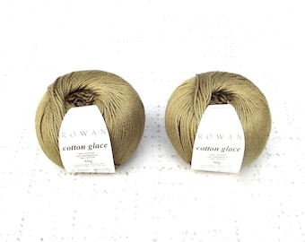 Rowan cotton glace yarn, olive yarn, Destash Yarn