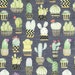 Michael Miller Fabric Cactus Hoedown in Gray, Choose your cut