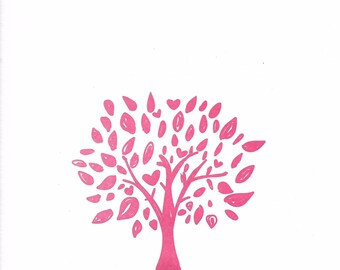 Trees Among Us Print in Red