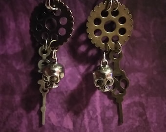 Steampunk skulls of time