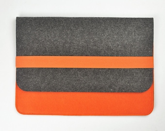 Dell tablet case ,7 inch tablet case, 8 inch tablet case, 10 inch tablet case, Felt tablet sleeve, Felt tablet bag. Orange bags, a192