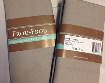 Pearl gray color cotton canvas fabric