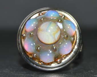 Collectable Artisan Handmade Lampwork Glass Snap Charm - Interchangeable Jewellery - Snap, Popper, Chunk, Button