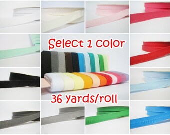 1 roll (36 yards) Herringbone Tape (3/8"), Cotton Tape, Cotton Twill Tape, Rainbow Tape, Cotton Ribbon, Trim lot, Wholesale Cotton Tape