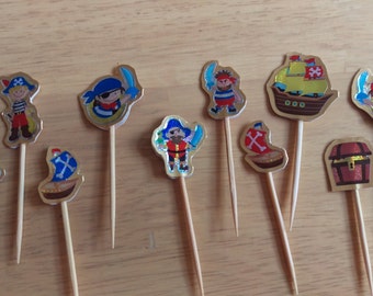 Small Pirate Cupcake Toppers