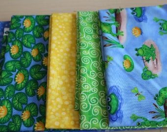 Clearance -5 x 1/2 metres bundle Frogs by Blank Quilting100% Cotton Patchwork Quilting