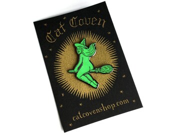 Glow-In-The-Dark Butt Witch Pin