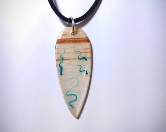 Wooden snake necklace