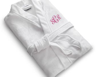 Women's Personalized Microfiber Robe - Embroidered Robe - Personalized Bath Robe - Bath Robes - Gifts for Her - Bridesmaid Gifts - RO162