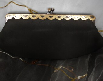 Vintage 50s INGBER BLACK CLUTCH