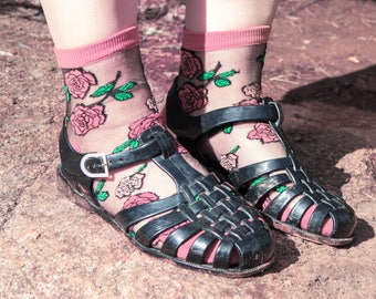 Rose of Malibu Sheer Transparent Socks