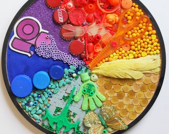 Magpie Colour Wheel: Recycled objects 002