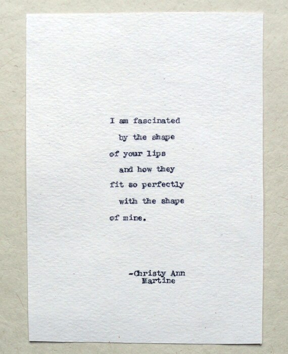Girlfriend Gift for Anniversary - Love Poem Typed by Writer with Vintage Typewriter