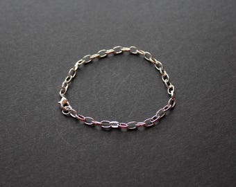Silver Bangle Bracelet, lobster clasp