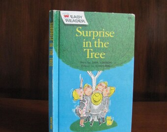 Vintage 60's "Surprise in the Tree" Easy Reader Wonder Book - 1962 - Children's Book - Illustrated Book - Story Book - Learning to Read