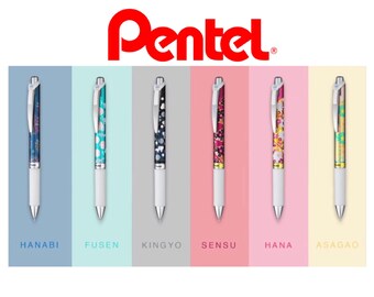 Full Set of 6 Pentel Energel, 0.5mm Kawaii plus edition New 2017 Limited edition