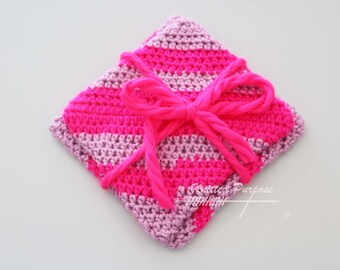 Hot Pink Crotchet Potholder Set