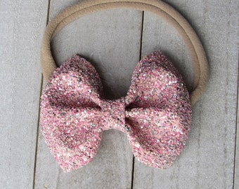 Ballet slipper glitter bow