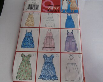 Butterick Sewing Pattern 6658 Girl's Dresses Size 6 7 8