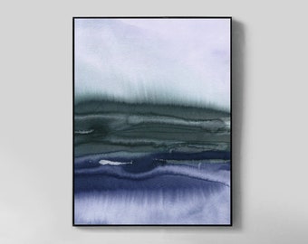Printable Art Blue Landscape Large Abstract Large Wall Art Blue Wall Art Abstract Watercolor Abstract Watercolor Print Abstract Printable