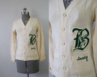 1950's Sandy Letterman Sweater / Size Small