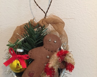Gingerbread man jello mold Christmas ornament