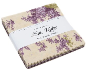Moda Lilac Ridge Charm Pack by Jan Patek Quilts - 42 five inch squares