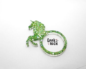 Unicorn resin ring glitter Unicorn glitter resin ring