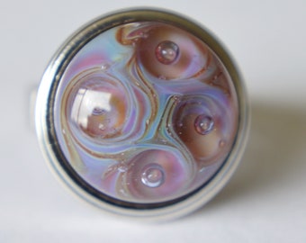 Collectable Artisan Handmade Lampwork Glass Snap Charm - Interchangeable Jewellery - Snap, Popper, Chunk, Button