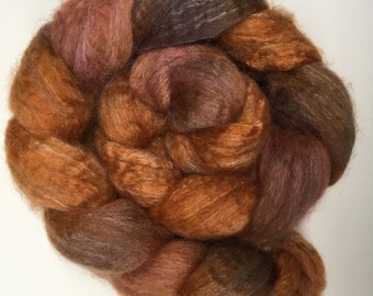 Spinning Fibre Bluefaced Leicester & Silk hand dyed superwash (E02)