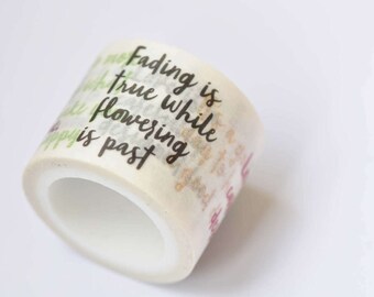 Inspirational Quote Washi Tape 30mm Wide X 5 meters Long No.12282