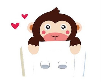 Sticker 1 monkey to switch or outlet
