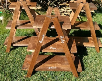 3 tier cupcake, dessert stand with rustic flair also used for retail display. Can be ordered in various size and colors