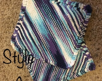Hand Knit Washcloth 2-pack (Large)