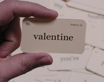 Mini Sweet Valentine flash cards