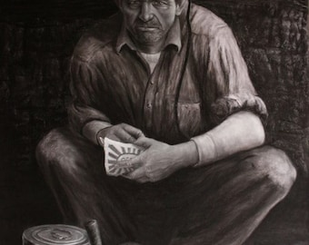 Waitin' On the Mantrip - Limited Edition Fine Art Print by Appalachian Artist Wayne Hensley (Signed and Numbered)
