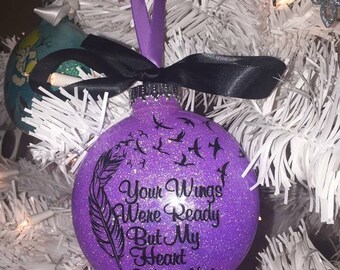 Memorial Glitter ornament