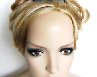 Queen of the Dammed tiara black gothic hair ornament made of Clock hands evil queen inspired perfect for the noir steampunk bride